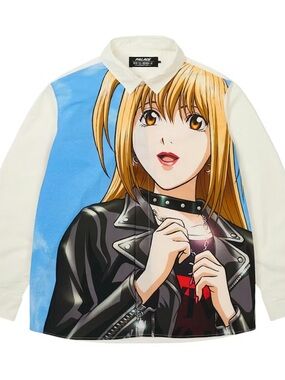 Palace Death Note Shirt White Button Size xLarge Anime Yaumisana Misamisa